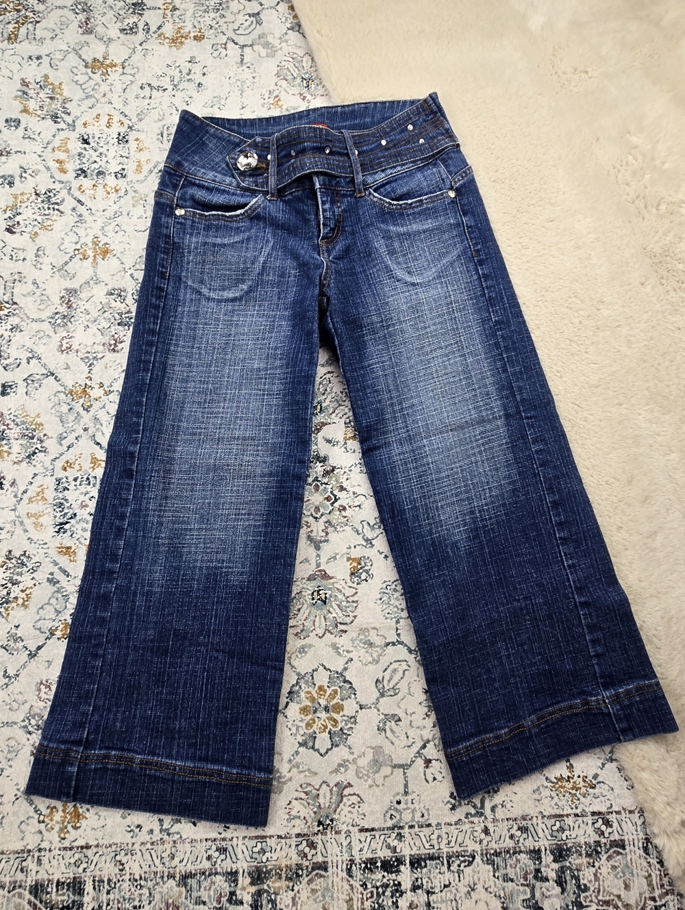 Boom Boom Jeans Crop Pants Junior 7 Denim Minimalist Y2K Retro Denim Made in USA